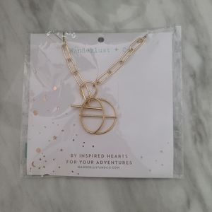 Wanderlust + Co Infusion Gold Toggle Necklace